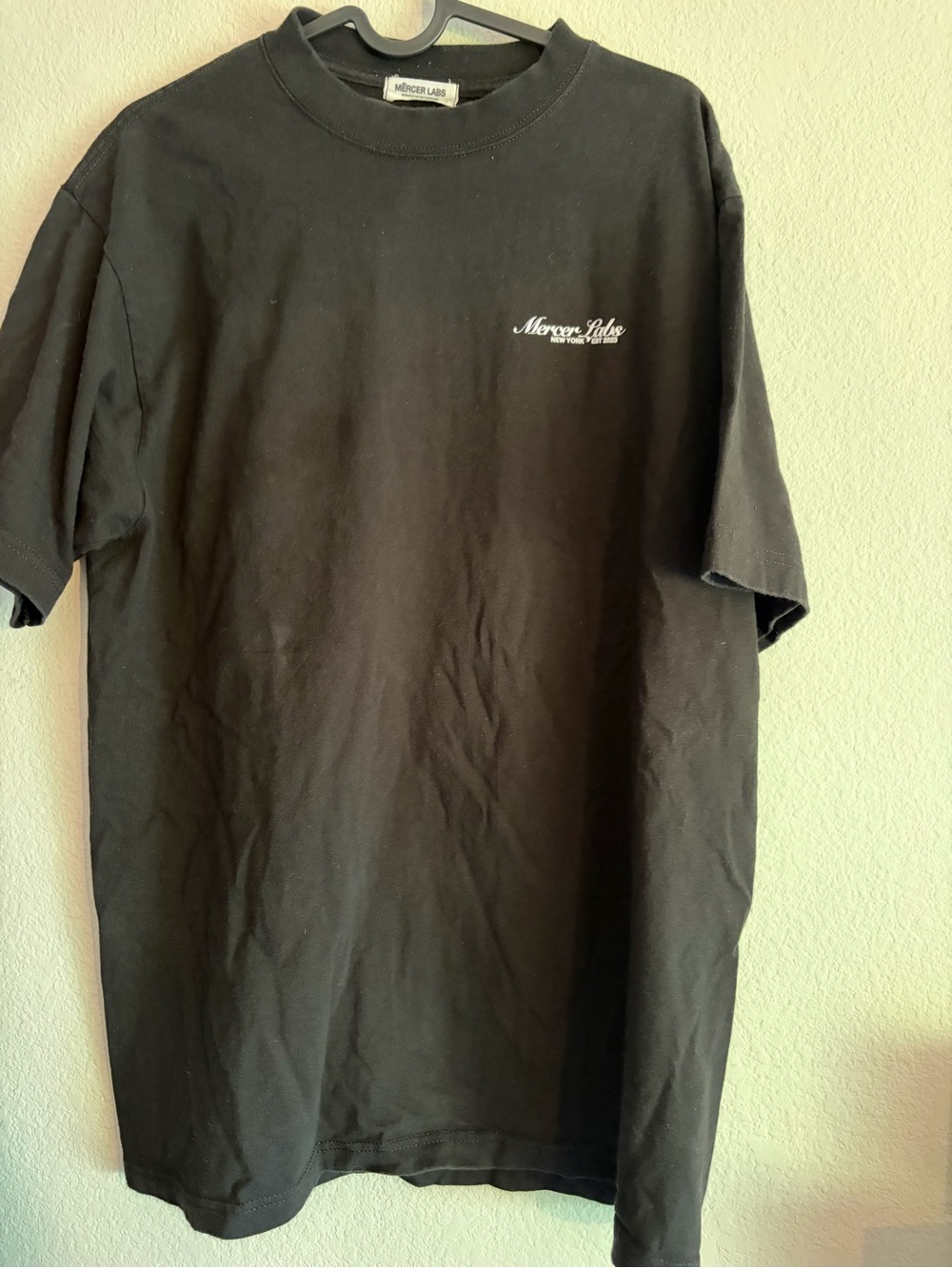Mercer labs NYC limited edition Black Short Sleeve Logo Tee large moma art
